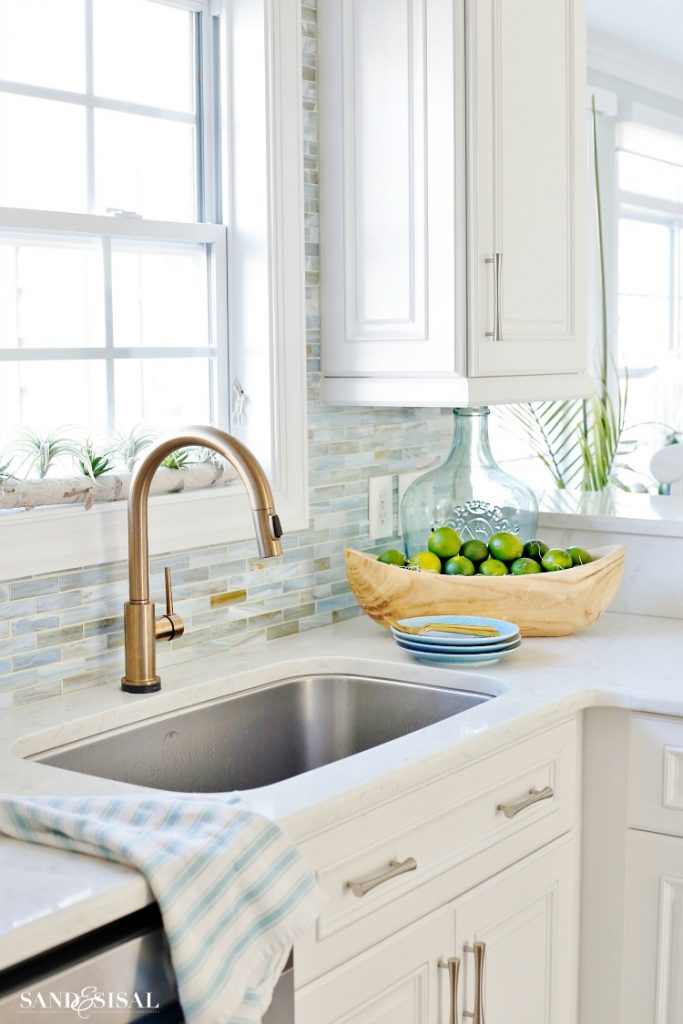 Coastal Kitchen Decorating Ideas for Spring - Sand and SIsal