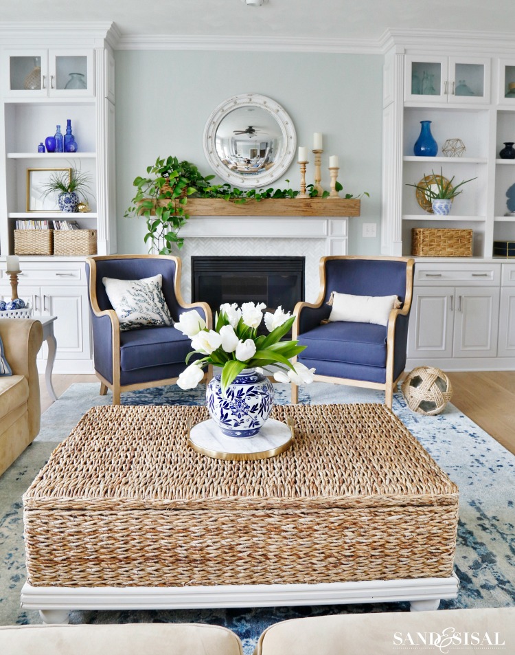 New Blue And White Living Room Updates