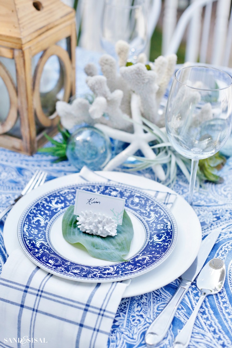 Coastal Outdoor Table Setting