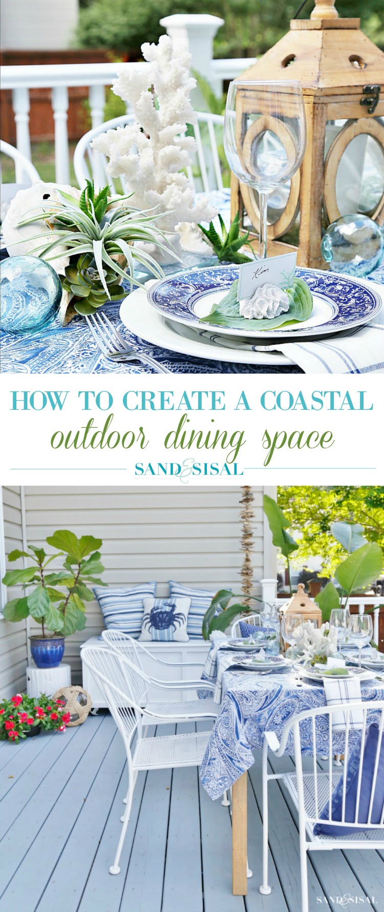 How to Create A Coastal Outdoor Dining Space