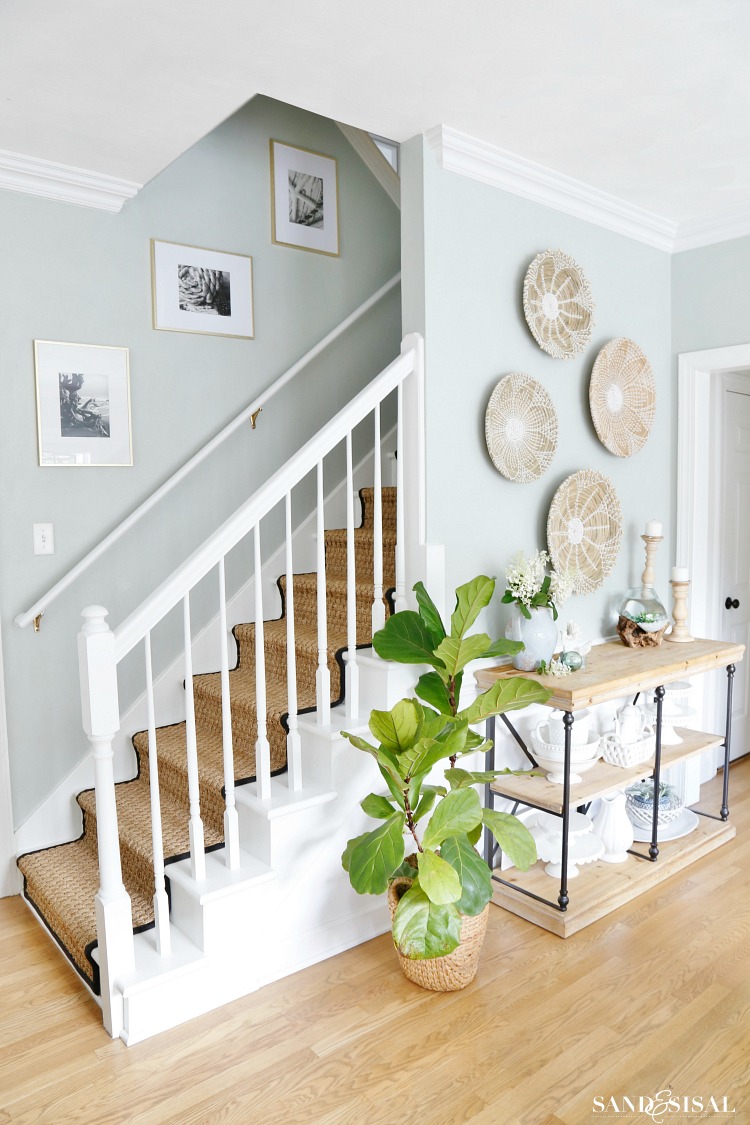 Summer Staircase Updates- Coastal Kitchen Dining Summer Updates