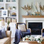 Navy and Neutral Fall Living Room and Kitchen Tour