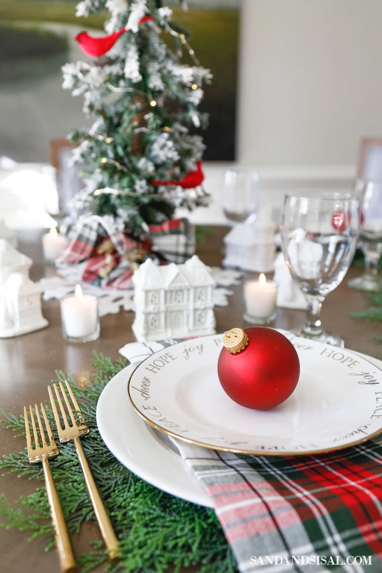 Christmas Village Table Setting and Holiday Entertaining Ideas
