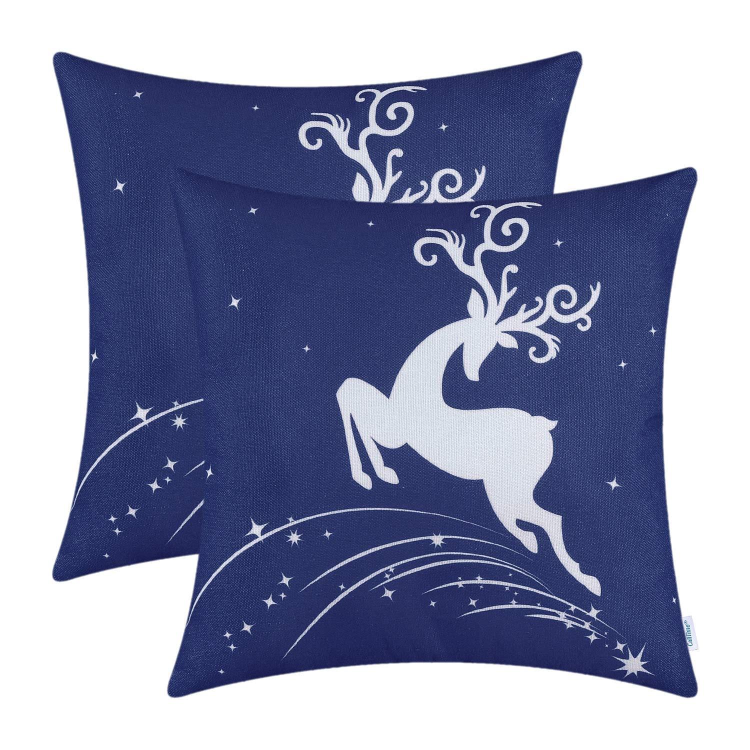 Jumping Reindeer Pillow Cover