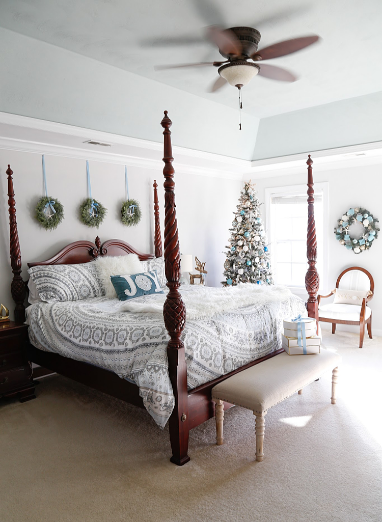 Coastal Christmas Bedroom