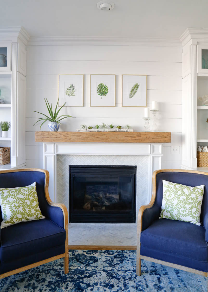 Shiplap Fireplace Wall