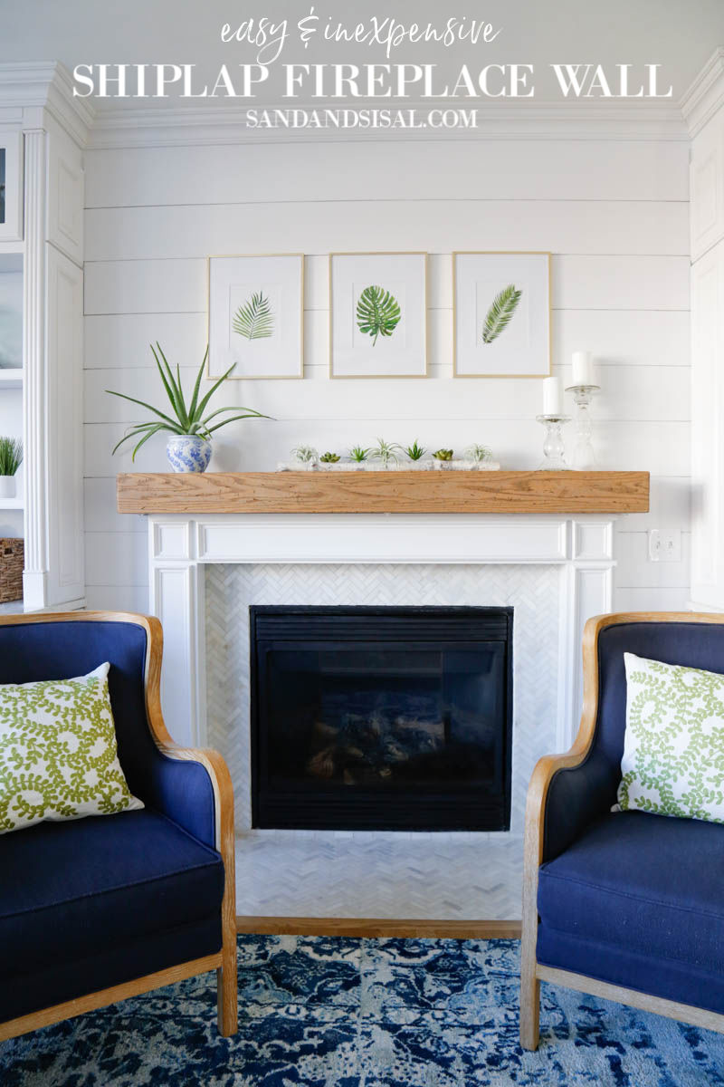 Shiplap Fireplace Wall