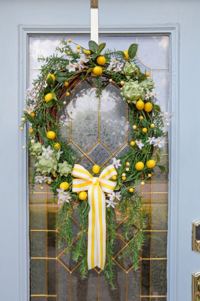 DIY Artichoke Lemon Wreath