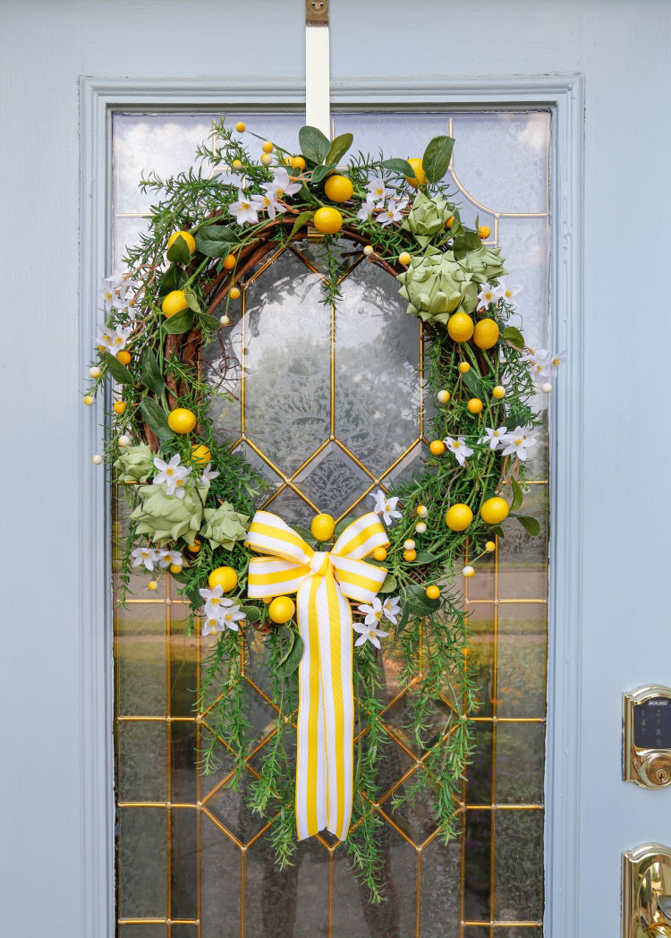 DIY Artichoke Lemon Wreath