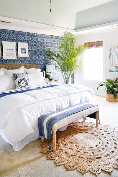 Coastal Blues Master Bedroom Makeover