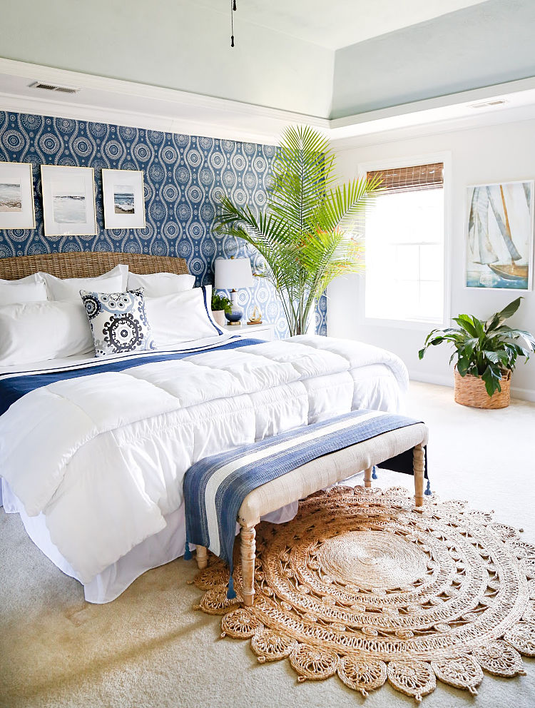 Coastal Blues Master Bedroom Makeover