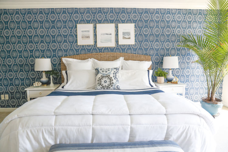 Coastal Blues Master Bedroom Makeover