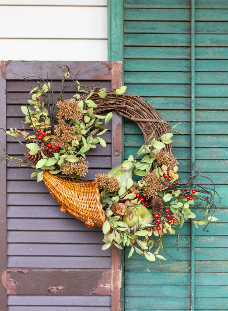 Cornucopia Fall Wreath