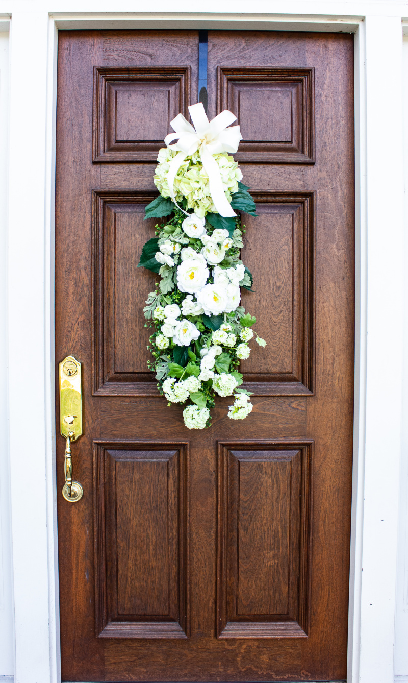 Summer floral door swag