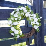 white floral spring wreath