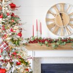 Cranberry Christmas Mantel