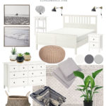 Contemporary coastal Bedroom design board