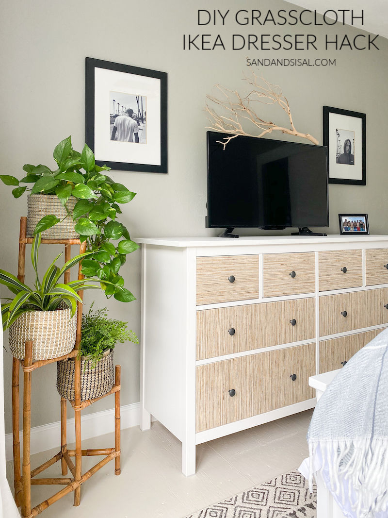 DIY Grasscloth IKEA Dresser Hack  Sand and Sisal