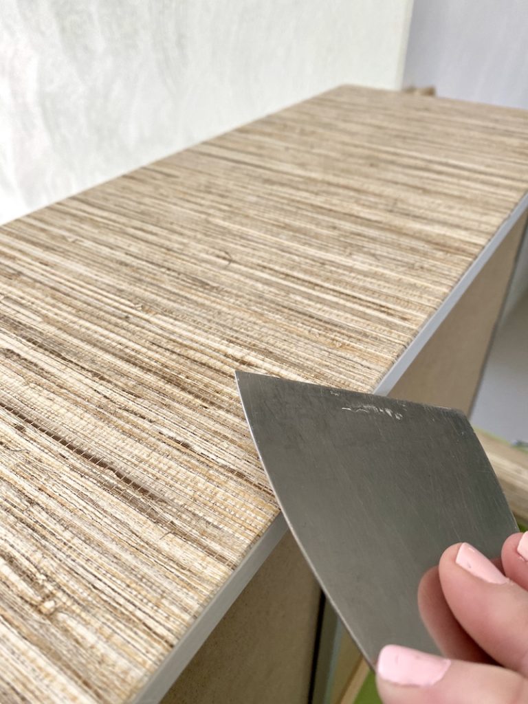 DIY Grasscloth IKEA Dresser Hack Sand and Sisal