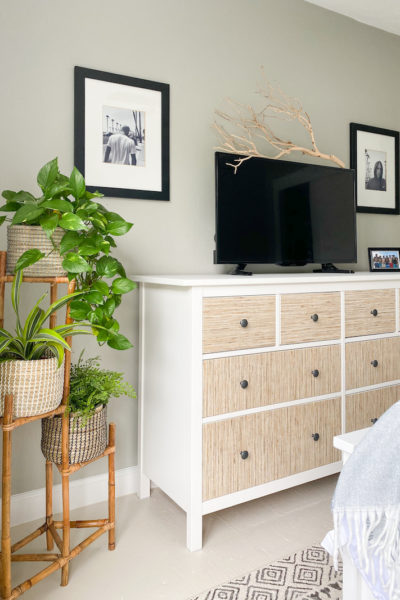 DIY Grasscloth IKEA Dresser Hack