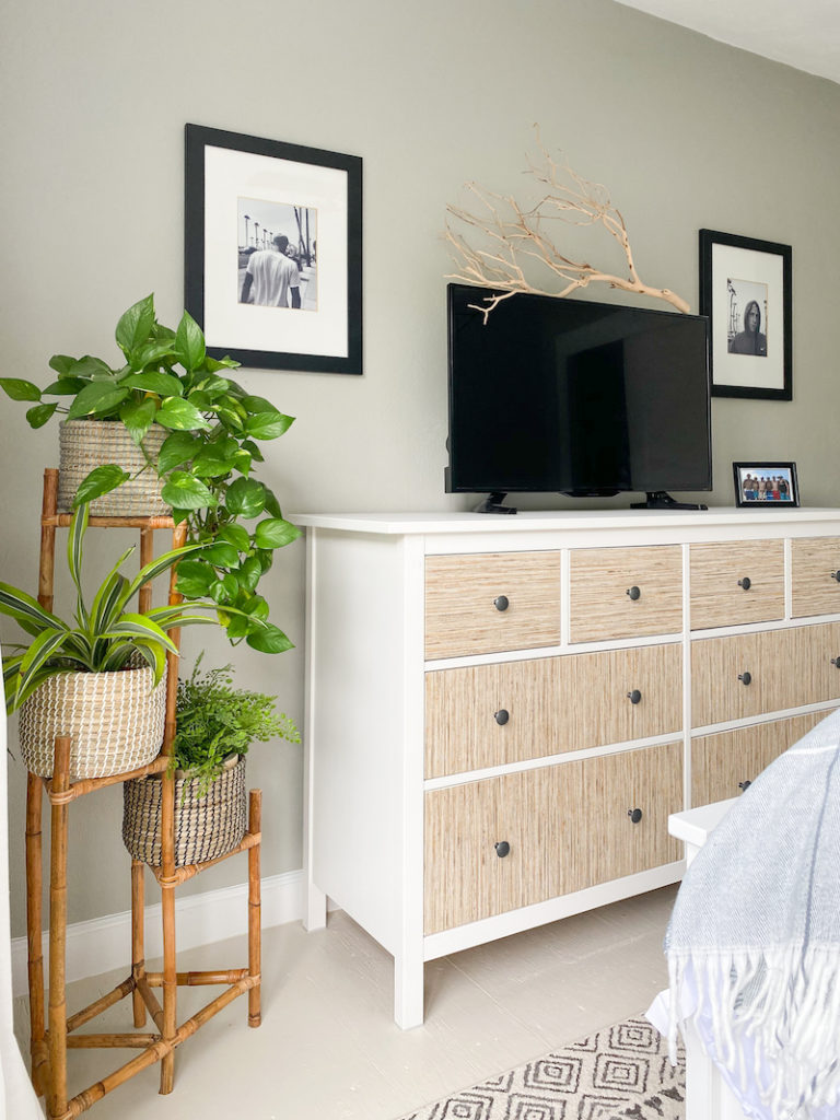 DIY Grasscloth IKEA Dresser Hack Sand and Sisal