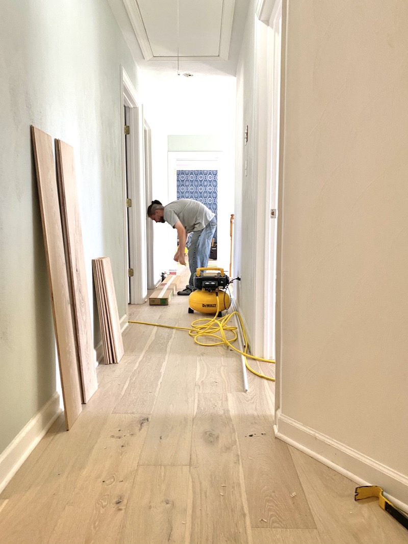 Installing Hardwood flooring upstairs