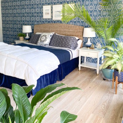 Coastal Blues Master Bedroom - Palmetto Road Flooring