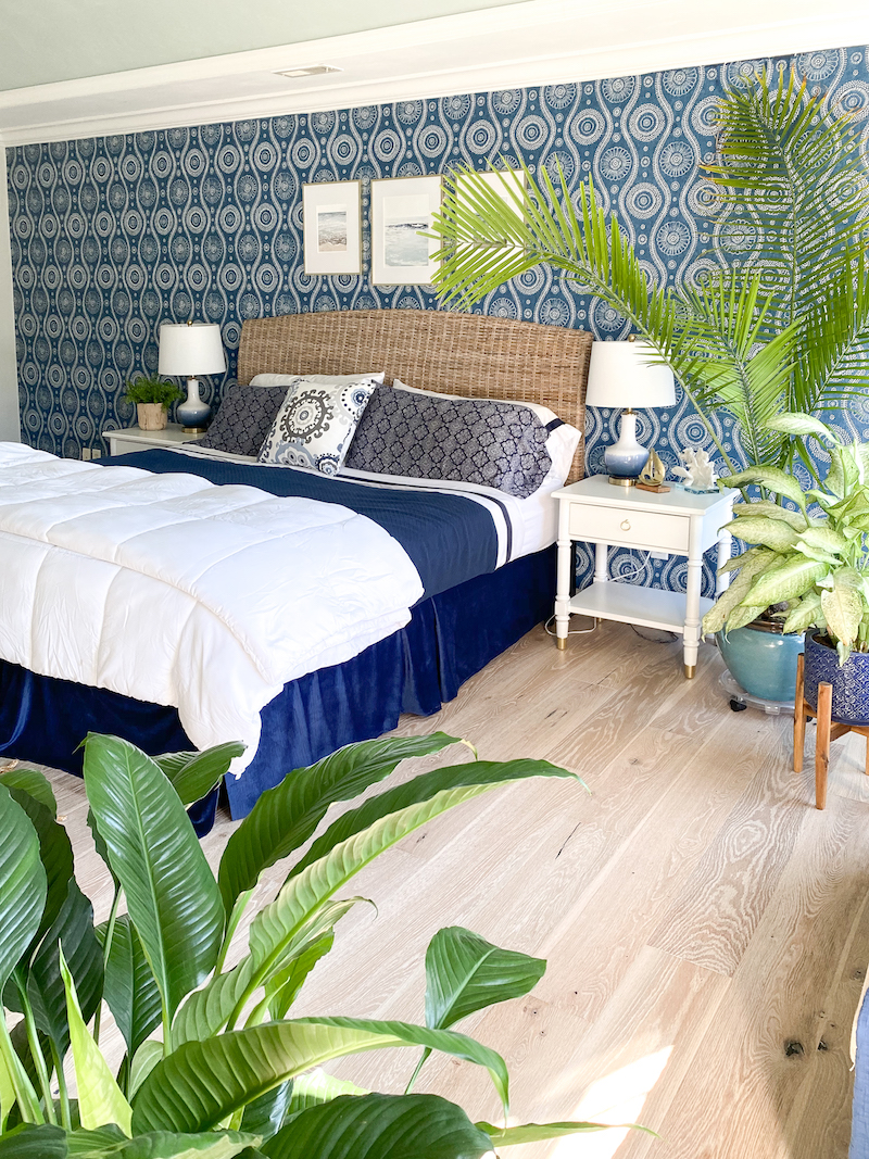 Coastal Blues Master Bedroom - Palmetto Road Flooring