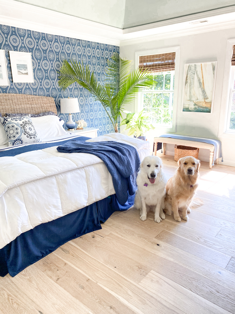 Nola Hardwood Flooring - Coastal Master Bedroom