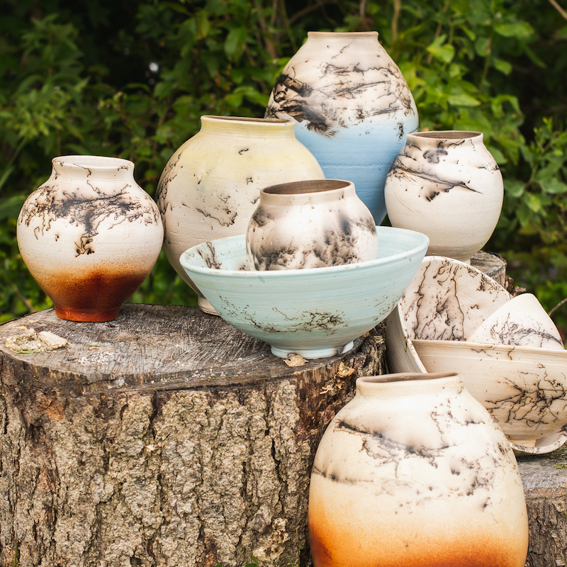 Wild Horse Hair Moon Jars - Michael Middleton Ceramics