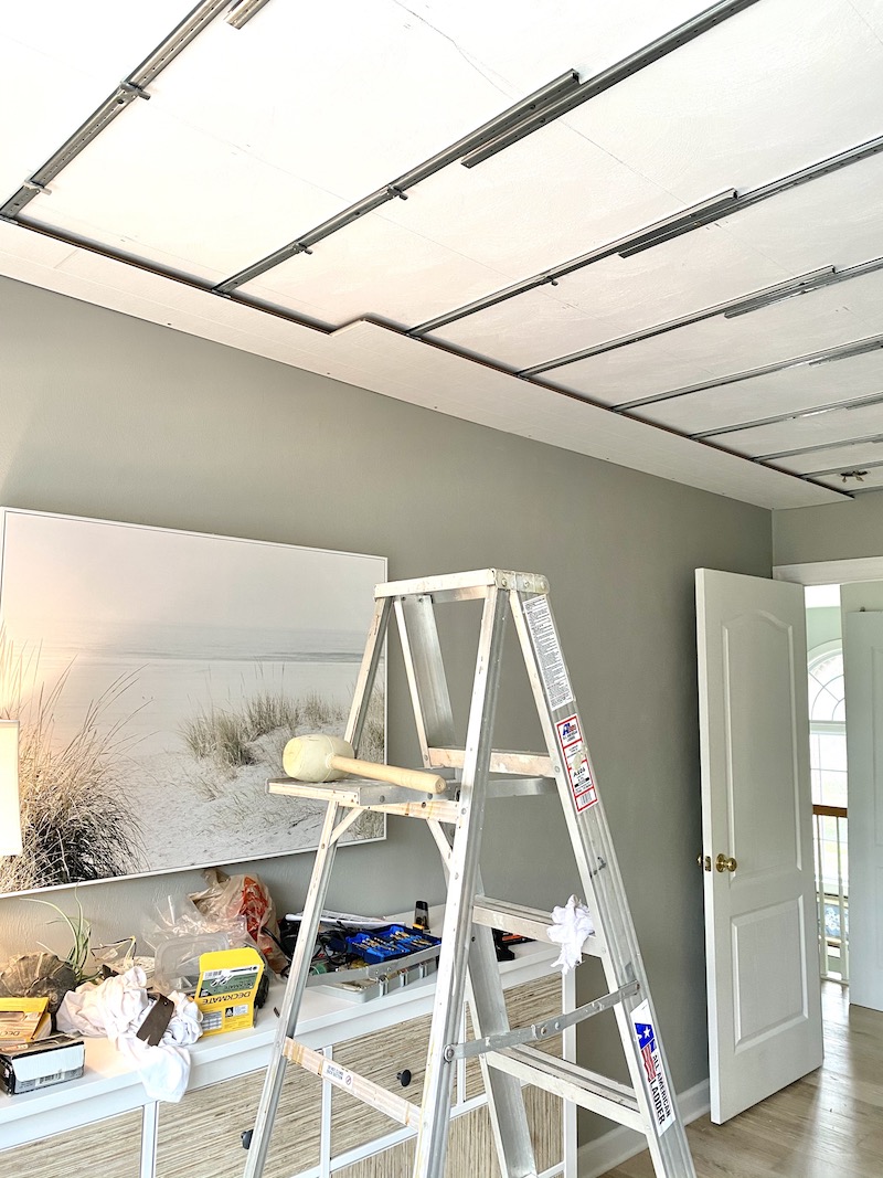 installing Armstrong Woodhaven ceiling planks