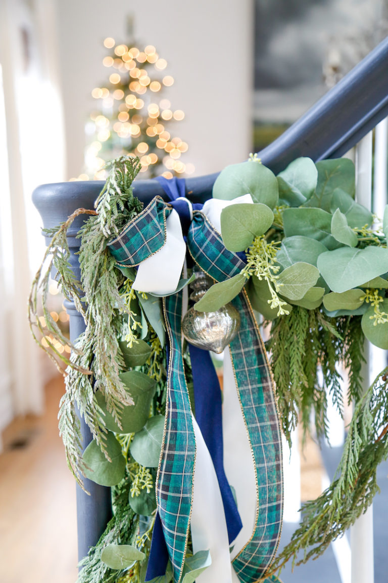 Blue and Green Plaid Christmas Home Tour | Sand and Sisal