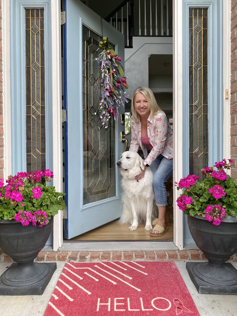 Pink Ribbon Welcome Mat - Breast Cancer Research